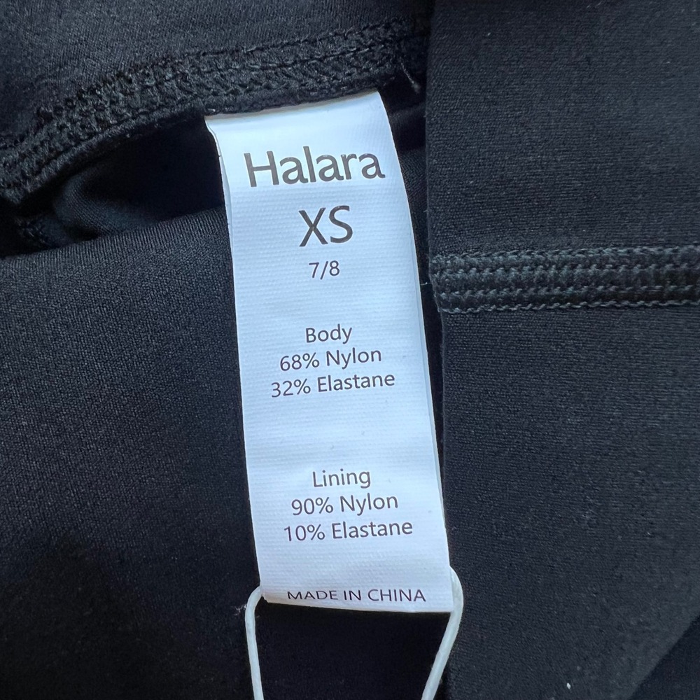 Halara Black High Waisted Crossover V-Waist 7/8 Leggings with Pockets XS NEW - Picture 14 of 14